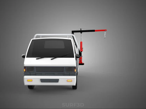 ATTACHMENT HYDRAULIC LIFT JIB CRANE WINCH FLATBED PICKUP TRUCK 3D Model