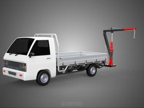 ATTACHMENT HYDRAULIC LIFT JIB CRANE WINCH FLATBED PICKUP TRUCK 3D Model