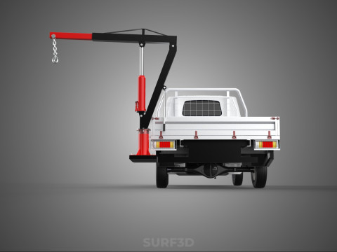 ATTACHMENT HYDRAULIC LIFT JIB CRANE WINCH FLATBED PICKUP TRUCK 3D Modell