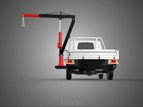 ATTACHMENT HYDRAULIC LIFT JIB CRANE WINCH FLATBED PICKUP TRUCK 3D Model
