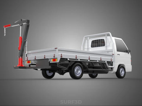 ATTACHMENT HYDRAULIC LIFT JIB CRANE WINCH FLATBED PICKUP TRUCK 3D Model