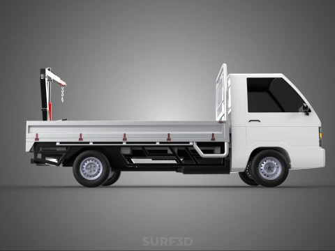ATTACHMENT HYDRAULIC LIFT JIB CRANE WINCH FLATBED PICKUP TRUCK 3D Model
