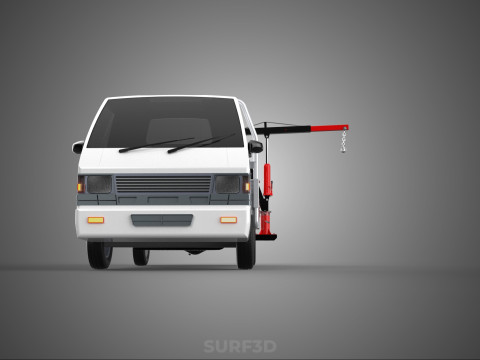 ATTACHMENT HYDRAULIC LIFT JIB CRANE WINCH FLATBED PICKUP TRUCK 3D Modell
