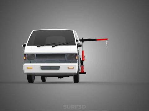 ATTACHMENT HYDRAULIC LIFT JIB CRANE WINCH FLATBED PICKUP TRUCK 3D Model