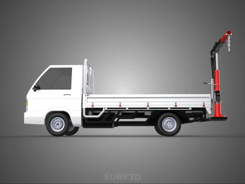 ATTACHMENT HYDRAULIC LIFT JIB CRANE WINCH FLATBED PICKUP TRUCK 3D Model