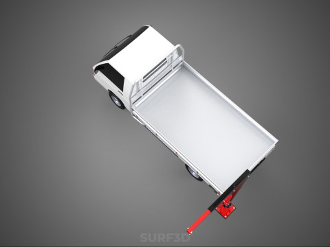 ATTACHMENT HYDRAULIC LIFT JIB CRANE WINCH FLATBED PICKUP TRUCK 3D Modell