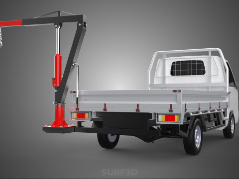 ATTACHMENT HYDRAULIC LIFT JIB CRANE WINCH FLATBED PICKUP TRUCK 3D Modell
