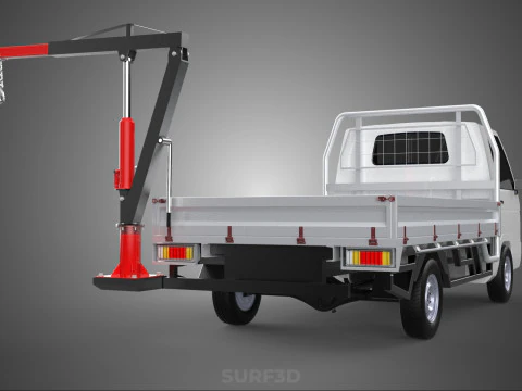 ATTACHMENT HYDRAULIC LIFT JIB CRANE WINCH FLATBED PICKUP TRUCK 3D Model