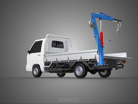 FOLDING MOUNTED BED CRANE HOIST LIFTING HAND WINCH PICKUP TRUCK Model 3D
