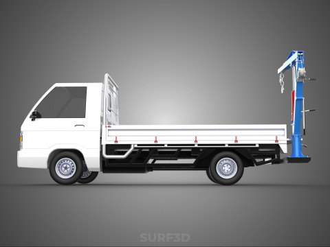FOLDING MOUNTED BED CRANE HOIST LIFTING HAND WINCH PICKUP TRUCK Model 3D