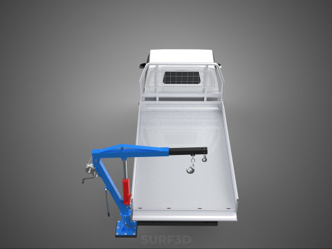 FOLDING MOUNTED BED CRANE HOIST LIFTING HAND WINCH PICKUP TRUCK Model 3D
