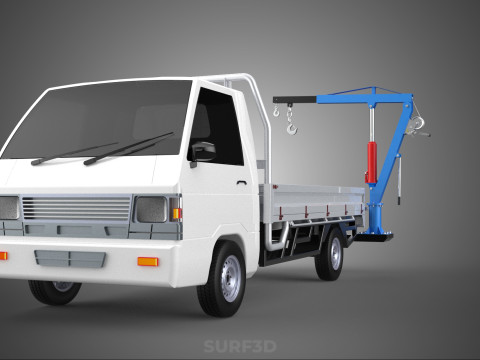 FOLDING MOUNTED BED CRANE HOIST LIFTING HAND WINCH PICKUP TRUCK Model 3D