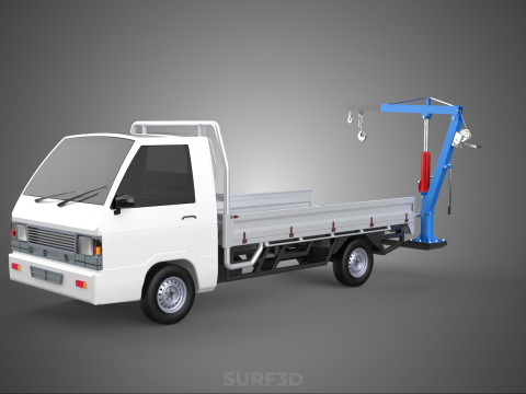 FOLDING MOUNTED BED CRANE HOIST LIFTING HAND WINCH PICKUP TRUCK Model 3D