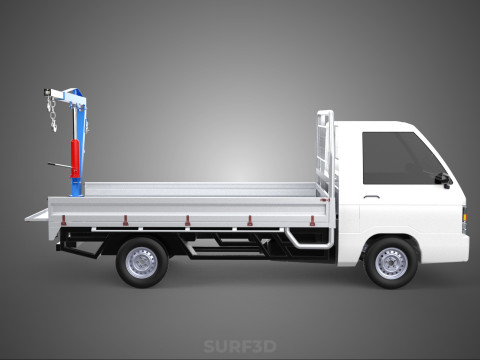 FOLDING MOUNTED BED CRANE HOIST LIFTING HAND WINCH PICKUP TRUCK Model 3D