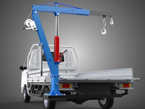 FOLDING MOUNTED BED CRANE HOIST LIFTING HAND WINCH PICKUP TRUCK Model 3D