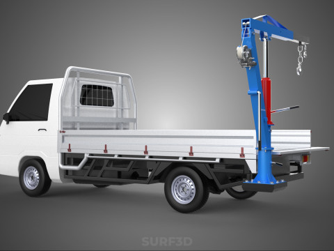 FOLDING MOUNTED BED CRANE HOIST LIFTING HAND WINCH PICKUP TRUCK Model 3D