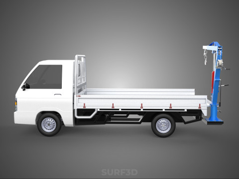FOLDING MOUNTED BED CRANE HOIST LIFTING HAND WINCH PICKUP TRUCK Model 3D