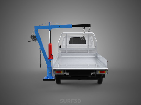 FOLDING MOUNTED BED CRANE HOIST LIFTING HAND WINCH PICKUP TRUCK Model 3D