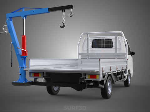 FOLDING MOUNTED BED CRANE HOIST LIFTING HAND WINCH PICKUP TRUCK Model 3D