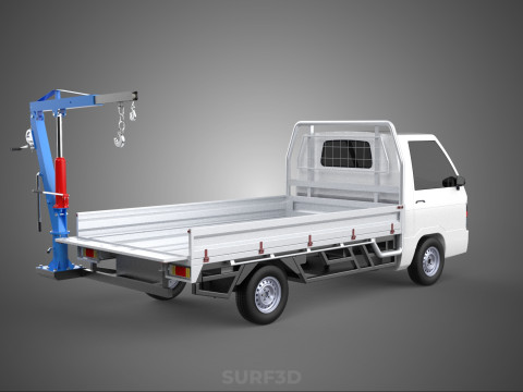 FOLDING MOUNTED BED CRANE HOIST LIFTING HAND WINCH PICKUP TRUCK Model 3D