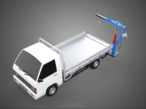 FOLDING MOUNTED BED CRANE HOIST LIFTING HAND WINCH PICKUP TRUCK Model 3D