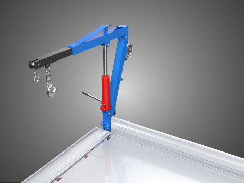 FOLDING MOUNTED BED CRANE HOIST LIFTING HAND WINCH PICKUP TRUCK Model 3D