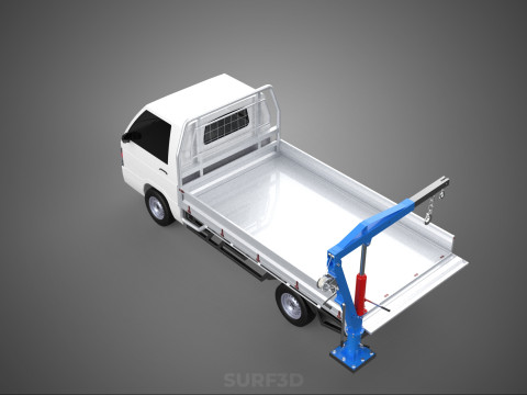 FOLDING MOUNTED BED CRANE HOIST LIFTING HAND WINCH PICKUP TRUCK Model 3D