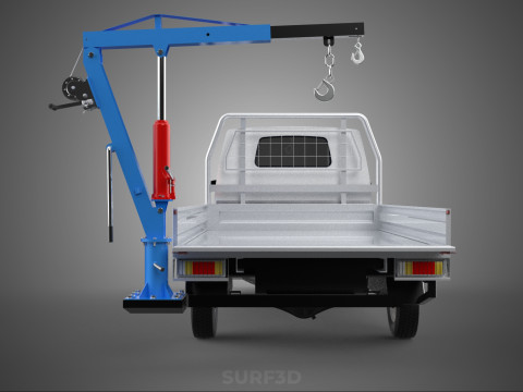 FOLDING MOUNTED BED CRANE HOIST LIFTING HAND WINCH PICKUP TRUCK Model 3D