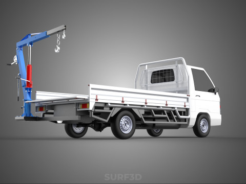 FOLDING MOUNTED BED CRANE HOIST LIFTING HAND WINCH PICKUP TRUCK Model 3D