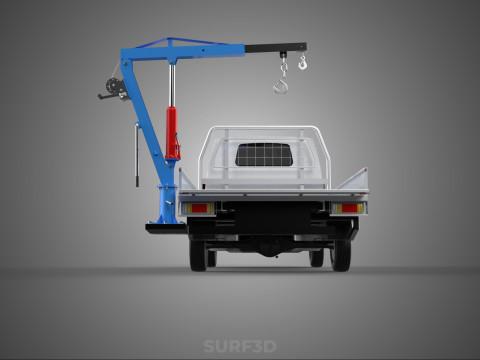 FOLDING MOUNTED BED CRANE HOIST LIFTING HAND WINCH PICKUP TRUCK Model 3D
