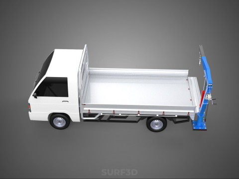 FOLDING MOUNTED BED CRANE HOIST LIFTING HAND WINCH PICKUP TRUCK Model 3D