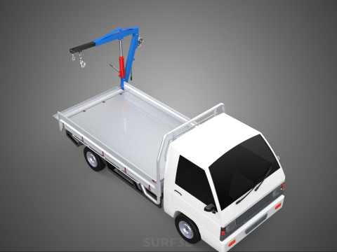 FOLDING MOUNTED BED CRANE HOIST LIFTING HAND WINCH PICKUP TRUCK Model 3D