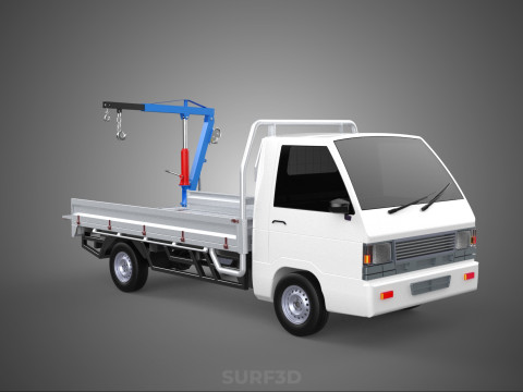 FOLDING MOUNTED BED CRANE HOIST LIFTING HAND WINCH PICKUP TRUCK Model 3D