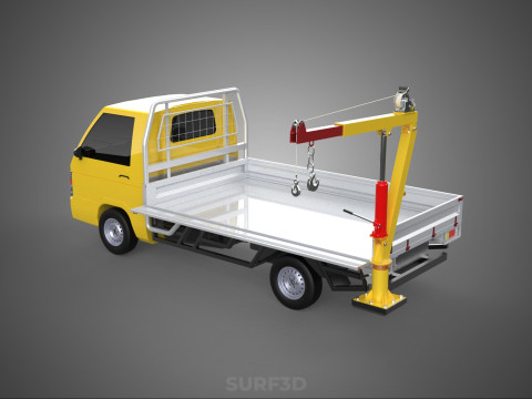 DROP GATE BED SIDE DOOR JIB CRANE LIFT HOIST WINCH TRUCK PICKUP 3D 模型
