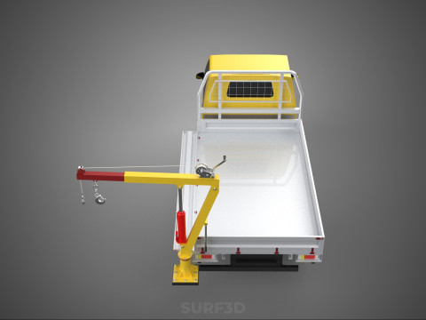 DROP GATE BED SIDE DOOR JIB CRANE LIFT HOIST WINCH TRUCK PICKUP 3D 模型