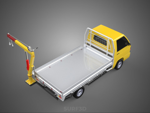 DROP GATE BED SIDE DOOR JIB CRANE LIFT HOIST WINCH TRUCK PICKUP 3D 模型
