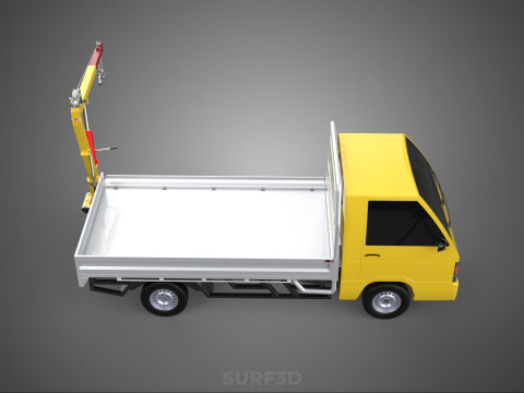 DROP GATE BED SIDE DOOR JIB CRANE LIFT HOIST WINCH TRUCK PICKUP 3D 模型