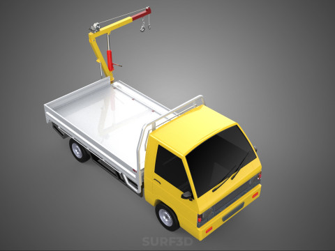 DROP GATE BED SIDE DOOR JIB CRANE LIFT HOIST WINCH TRUCK PICKUP 3D 模型