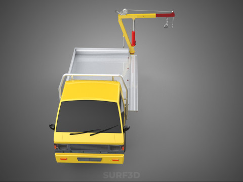 DROP GATE BED SIDE DOOR JIB CRANE LIFT HOIST WINCH TRUCK PICKUP 3D 模型