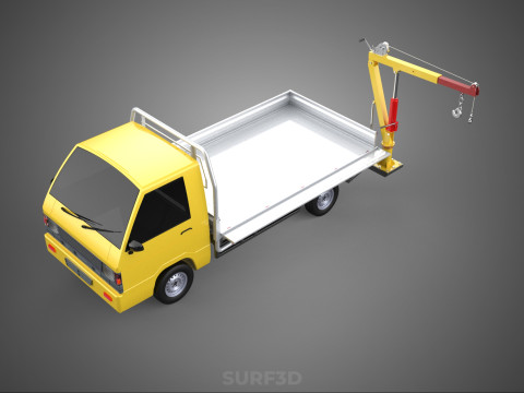 DROP GATE BED SIDE DOOR JIB CRANE LIFT HOIST WINCH TRUCK PICKUP 3D 模型