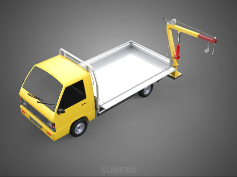 DROP GATE CAMA PORTA LATERAL JIB GUINDASTE ELEVADOR GUINCHO CAMINH&Atilde;O PICKUP Modelo 3D