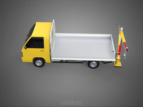 DROP GATE CAMA PORTA LATERAL JIB GUINDASTE ELEVADOR GUINCHO CAMINH&Atilde;O PICKUP Modelo 3D