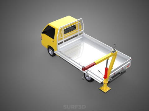DROP GATE BED SIDE DOOR JIB CRANE LIFT HOIST WINCH TRUCK PICKUP 3D 模型