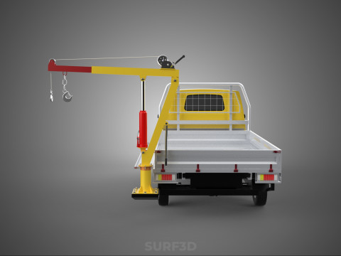 DROP GATE BED SIDE DOOR JIB CRANE LIFT HOIST WINCH TRUCK PICKUP 3D 模型