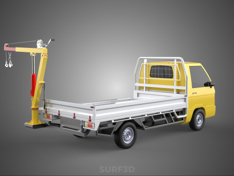 DROP GATE BED SIDE DOOR JIB CRANE LIFT HOIST WINCH TRUCK PICKUP 3D 模型