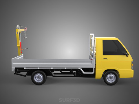 DROP GATE BED SIDE DOOR JIB CRANE LIFT HOIST WINCH TRUCK PICKUP 3D 模型