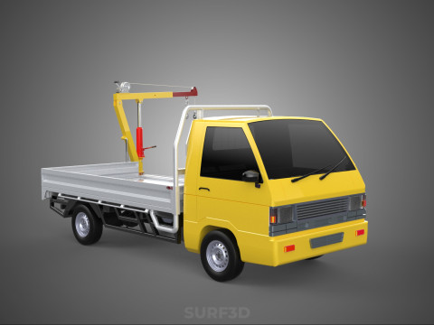 DROP GATE BED SIDE DOOR JIB CRANE LIFT HOIST WINCH TRUCK PICKUP 3D 模型