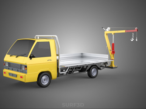 DROP GATE BED SIDE DOOR JIB CRANE LIFT HOIST WINCH TRUCK PICKUP 3D 模型