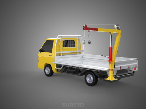 DROP GATE BED SIDE DOOR JIB CRANE LIFT HOIST WINCH TRUCK PICKUP 3D 模型