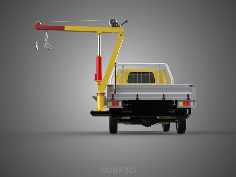 DROP GATE BED SIDE DOOR JIB CRANE LIFT HOIST WINCH TRUCK PICKUP 3D 模型